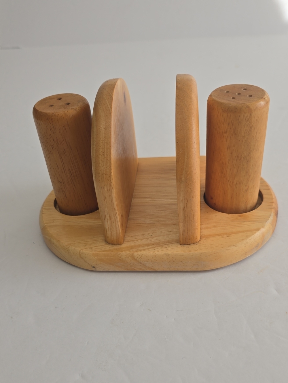 Vintage Kamenstein Solid Wood Napkin Holder Salt Pepper Shakers